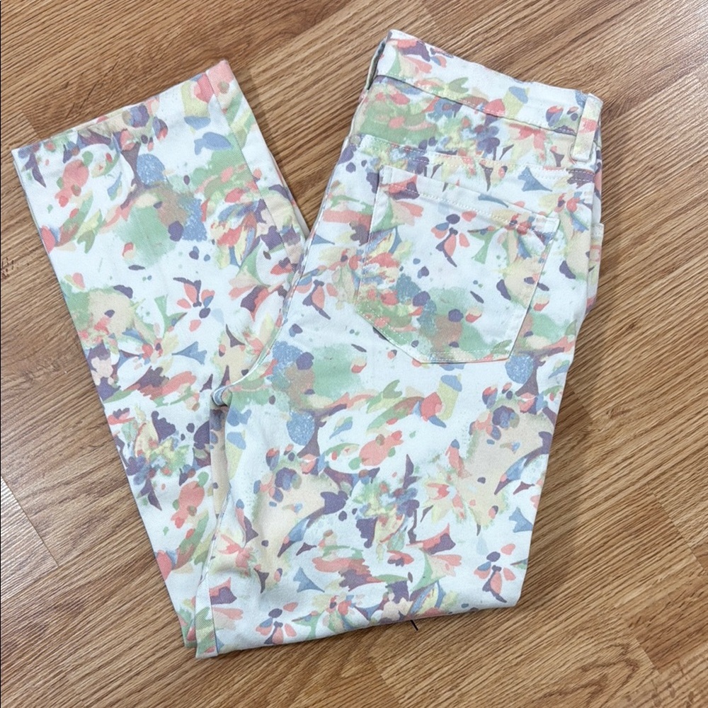 Gloria Vanderbilt Cream Ankle Cropped Jeans cotton blend 8P